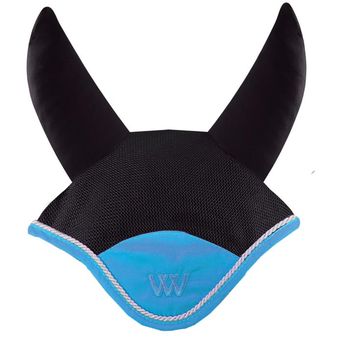 Woof Wear Colour Fusion Ergonomic Fly Veil #colour_black-turquoise