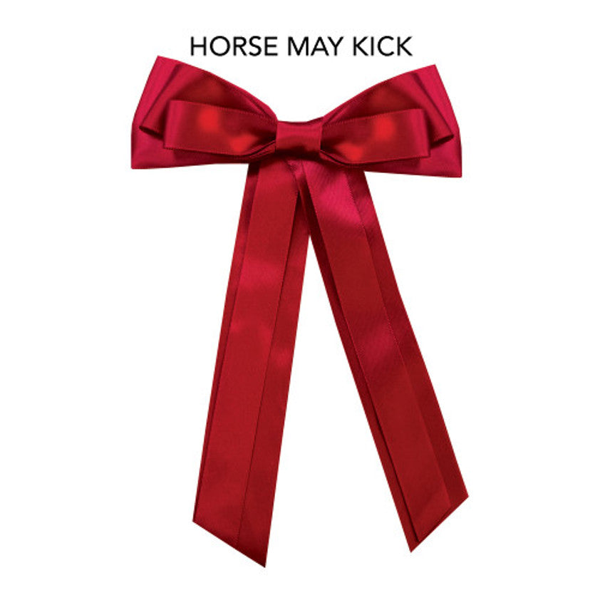 Equetech Horse Competition Warning Tail Ribbon #colour_red