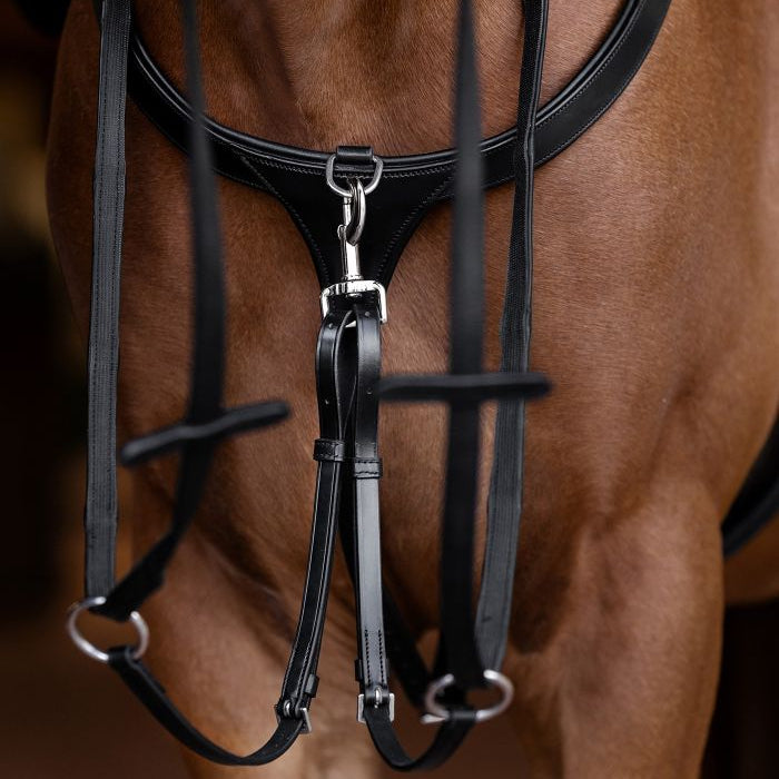 Waldhausen X-Line Breastplate with Long Bridge #colour_black