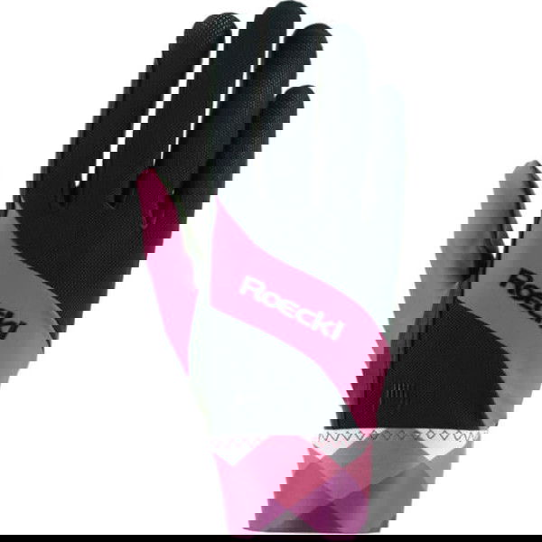 Roeckl Martingal Riding Gloves #colour_black-posh-pink