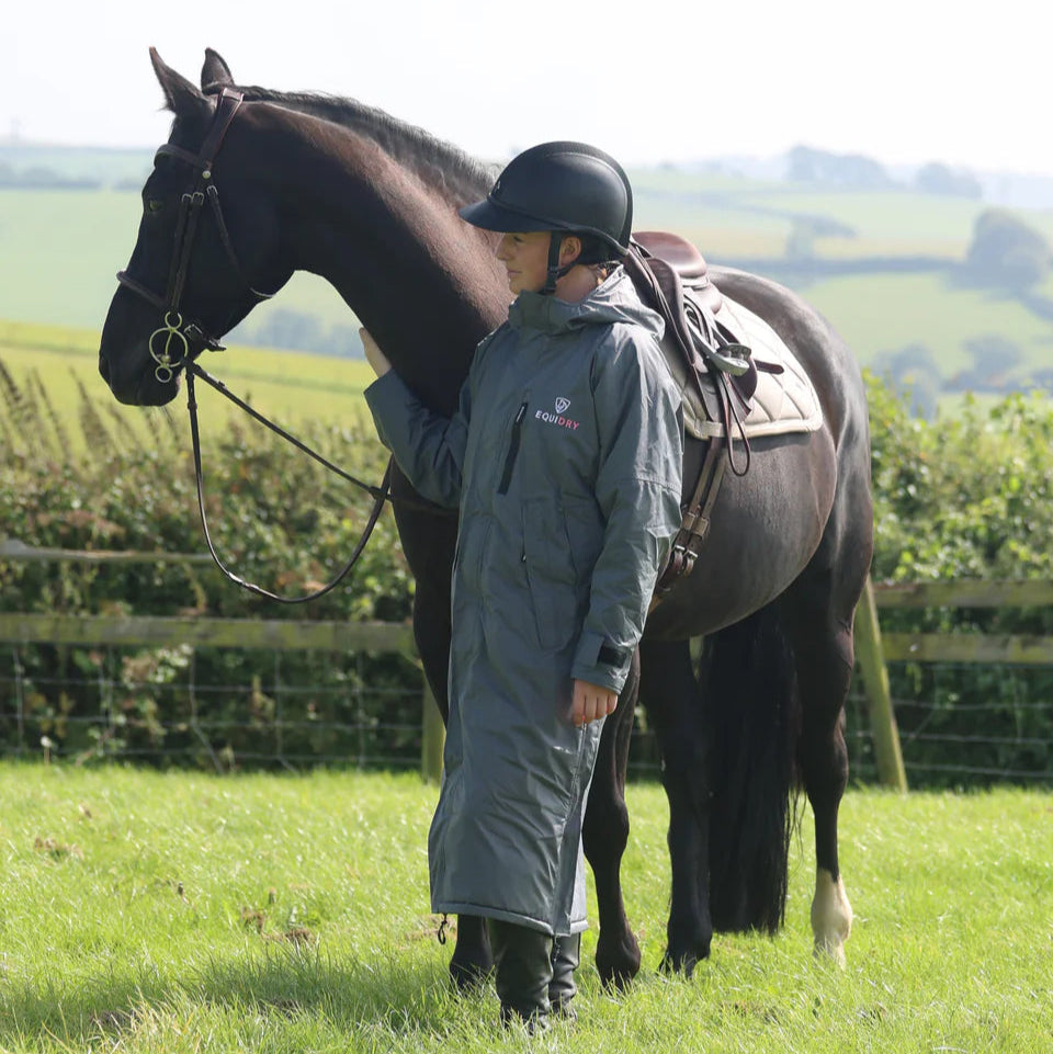 EQUIDRY Women's Thin Fleece Evolution #colour_grey-penelope-pink