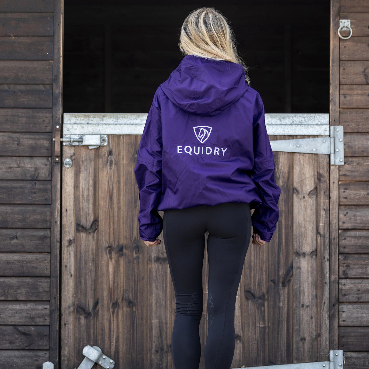 EQUIDRY Women's Shortie Mesh Lining Mac #colour_purple