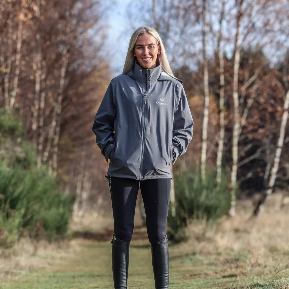 EQUIDRY Women's Nimbus Pack Away Jacket #colour_grey