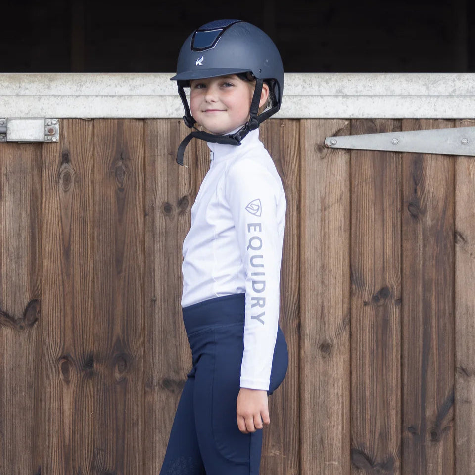 EQUIDRY Children's Water Repellent Base Layer #colour_white-grey