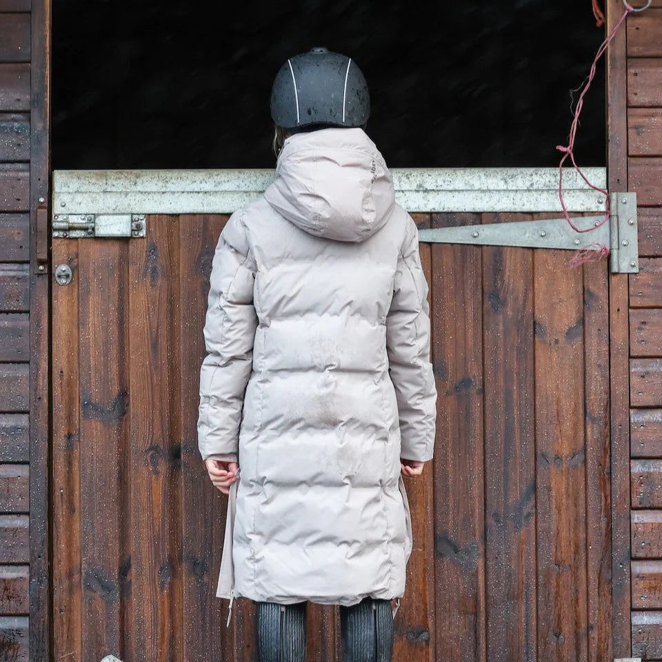 EQUIDRY Girl's Thora Waterproof Riding Puffer #colour_sand