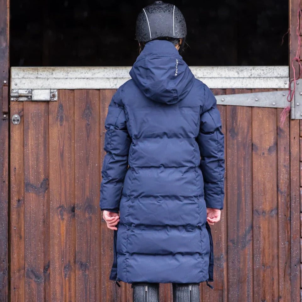 EQUIDRY Girl's Thora Waterproof Riding Puffer #colour_navy