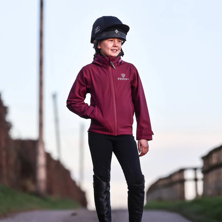 EQUIDRY Children's Nimbus Pack Away Jacket #colour_plum