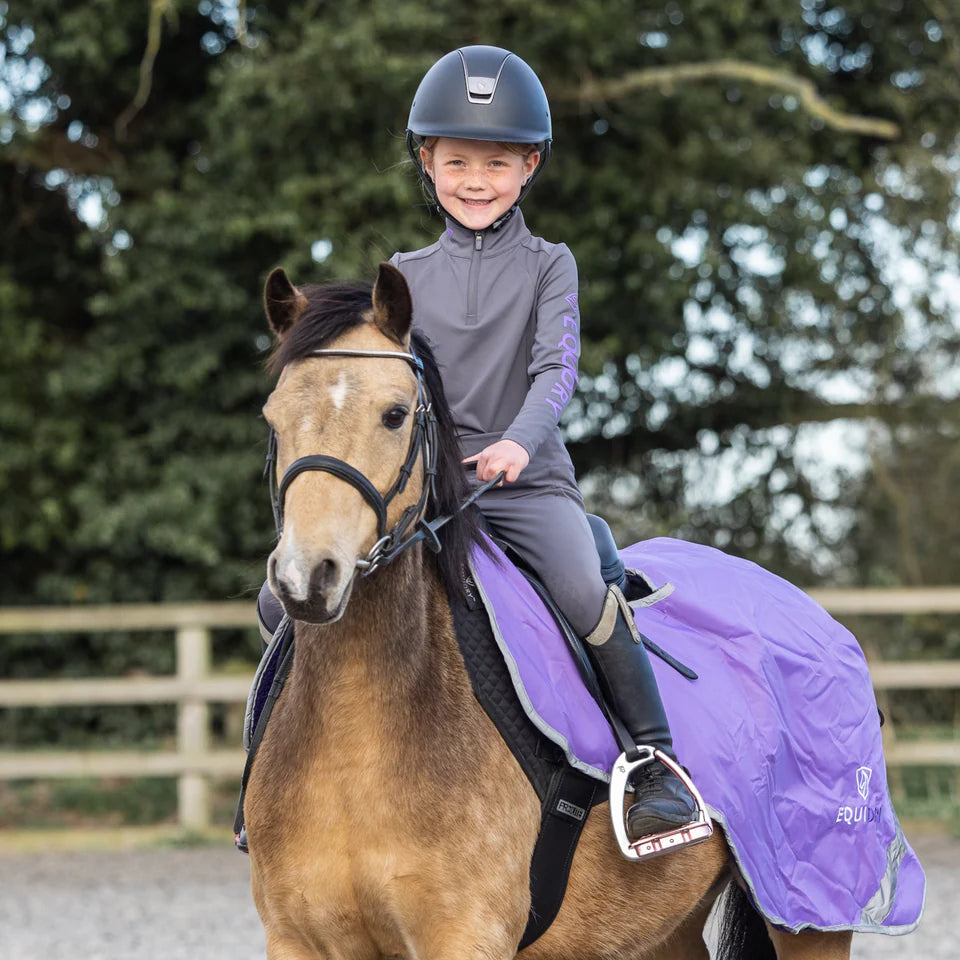 EQUIDRY Children's Water Repellent Base Layer #colour_grey-lilac