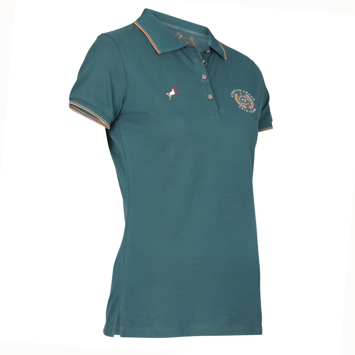 Shires Aubrion Team Young Rider Polo Shirt #colour_green