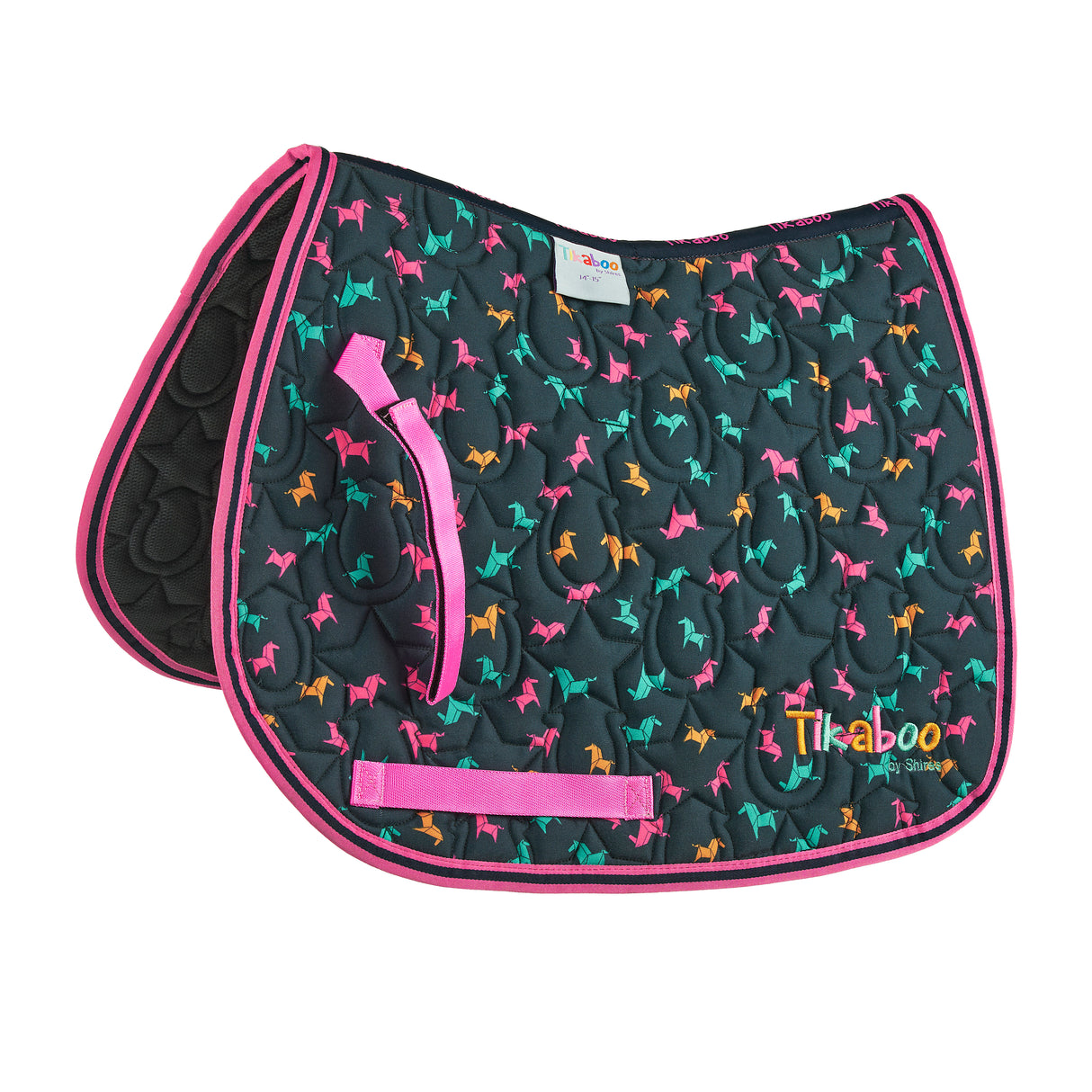 Shires Tikaboo Saddle Pad #colour_pink-horses