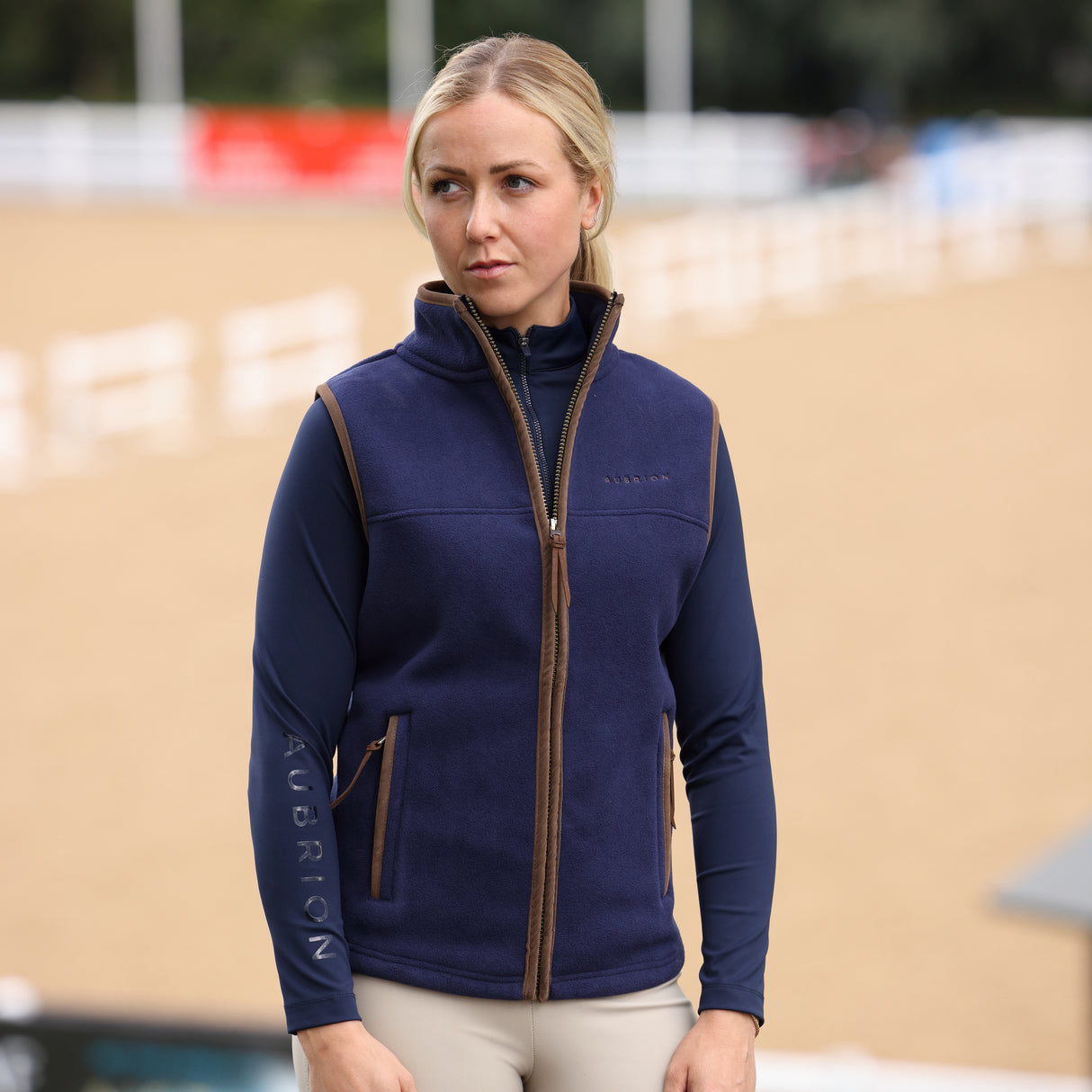 Shires Aubrion Core Ladies Fleece Gilet #colour_navy