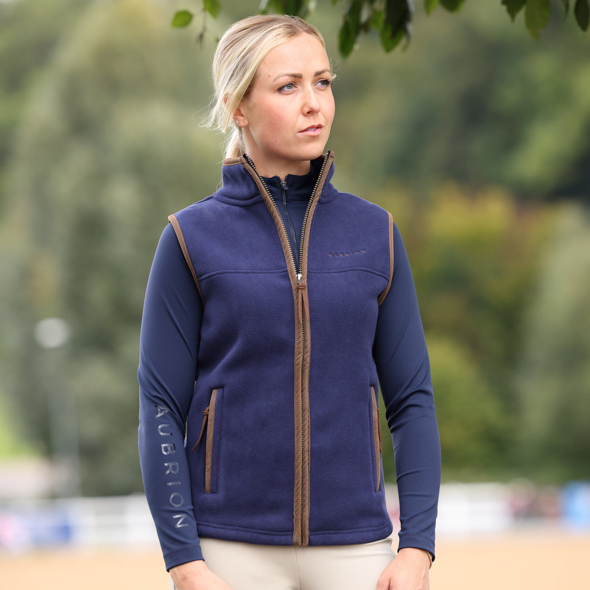Shires Aubrion Core Ladies Fleece Gilet #colour_navy