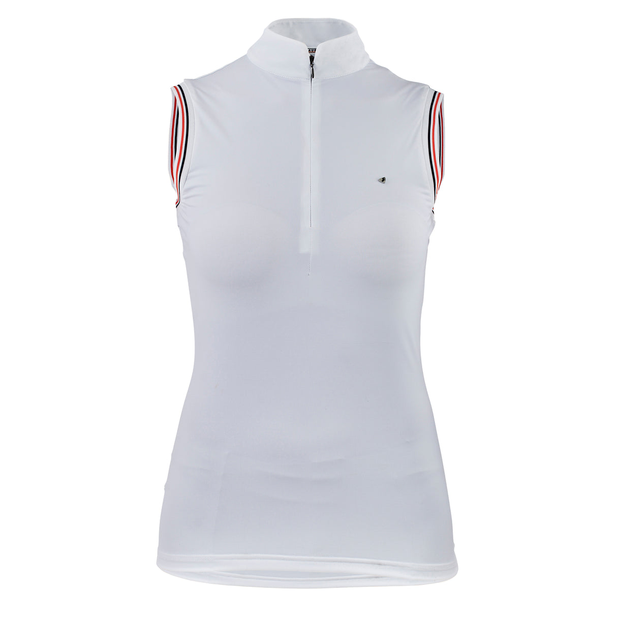 Shires Aubrion Arcaster Ladies Sleeveless Show Shirt #colour_white