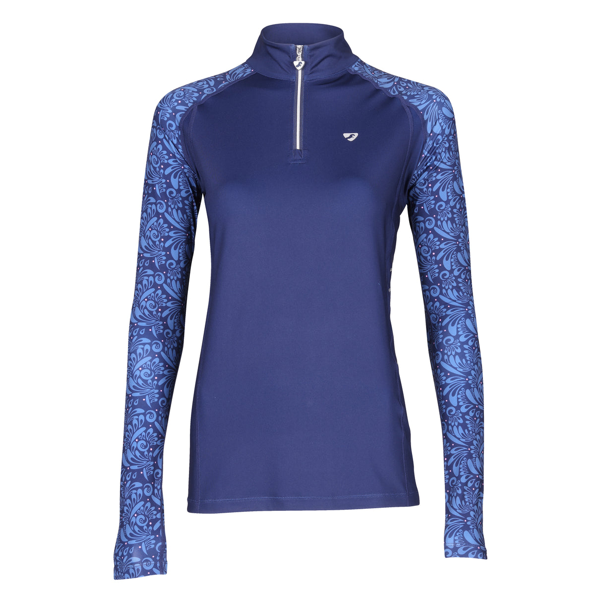Shires Aubrion Hyde Park Ladies Cross Country Shirt #colour_navy-paisley