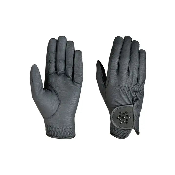 Dublin Everyday Bling Riding Gloves #colour_black