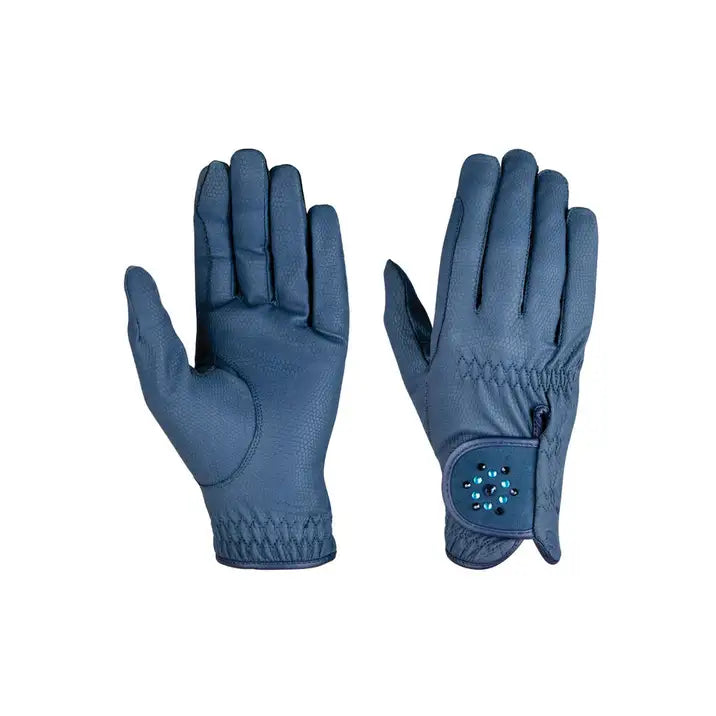 Dublin Everyday Bling Riding Gloves #colour_navy