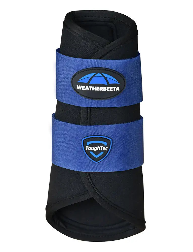 Weatherbeeta Tough-Tec Prime Brushing Boots #colour_black-royal-blue