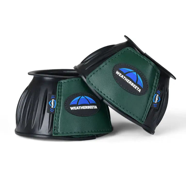 Weatherbeeta Tough-Tec Prime Rubber Bell Boots #colour_black-hunter-green