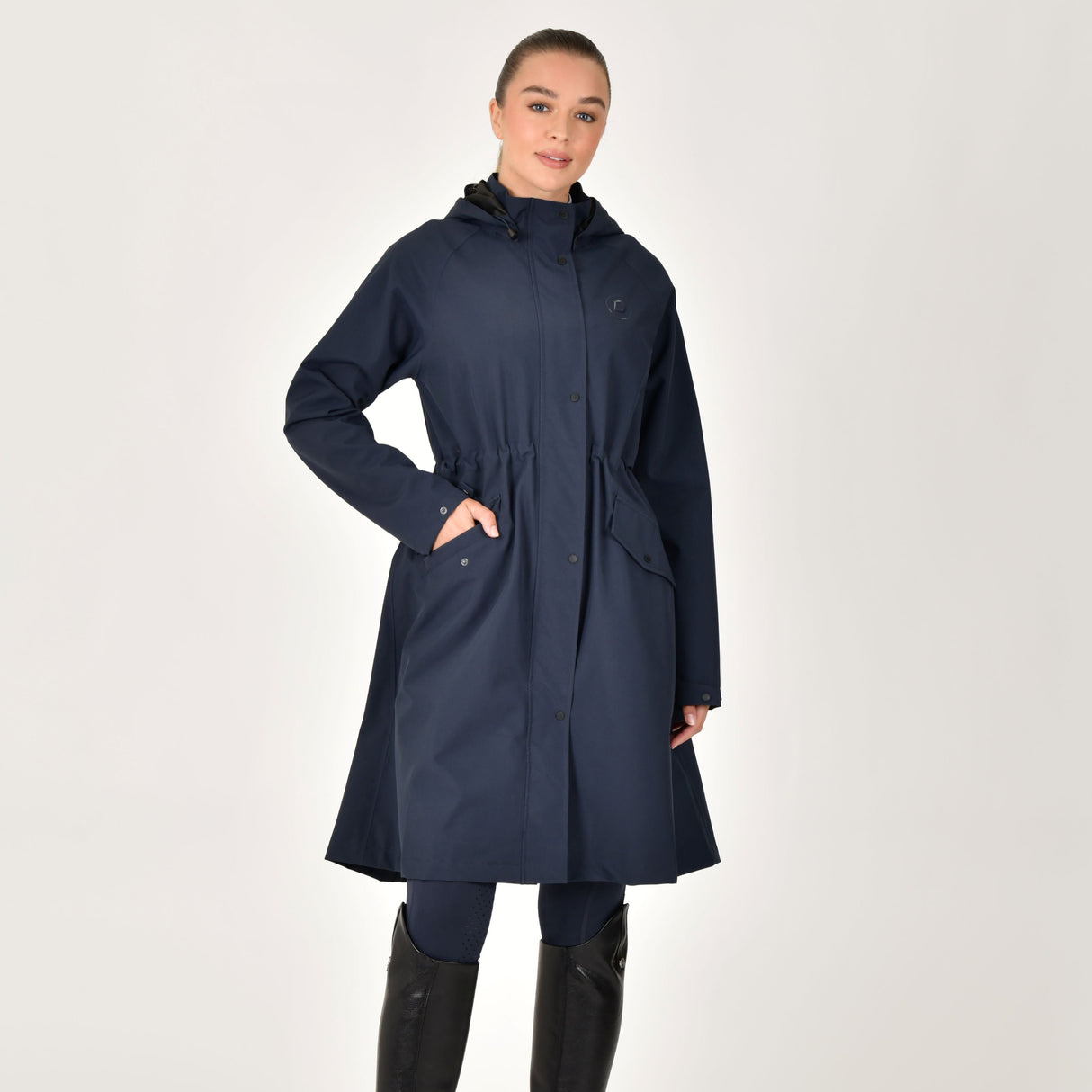 Dublin Ladies Wet Weather Long Jacket #colour_navy