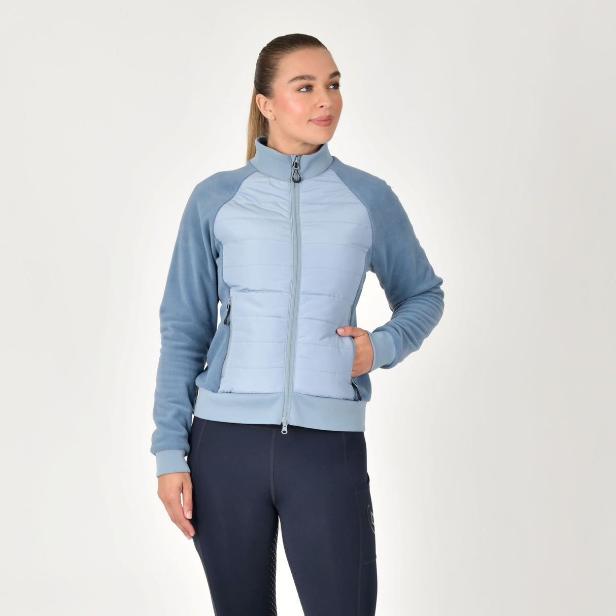 Dublin Ladies Insulated Hybrid Jacket #colour_blue-fog