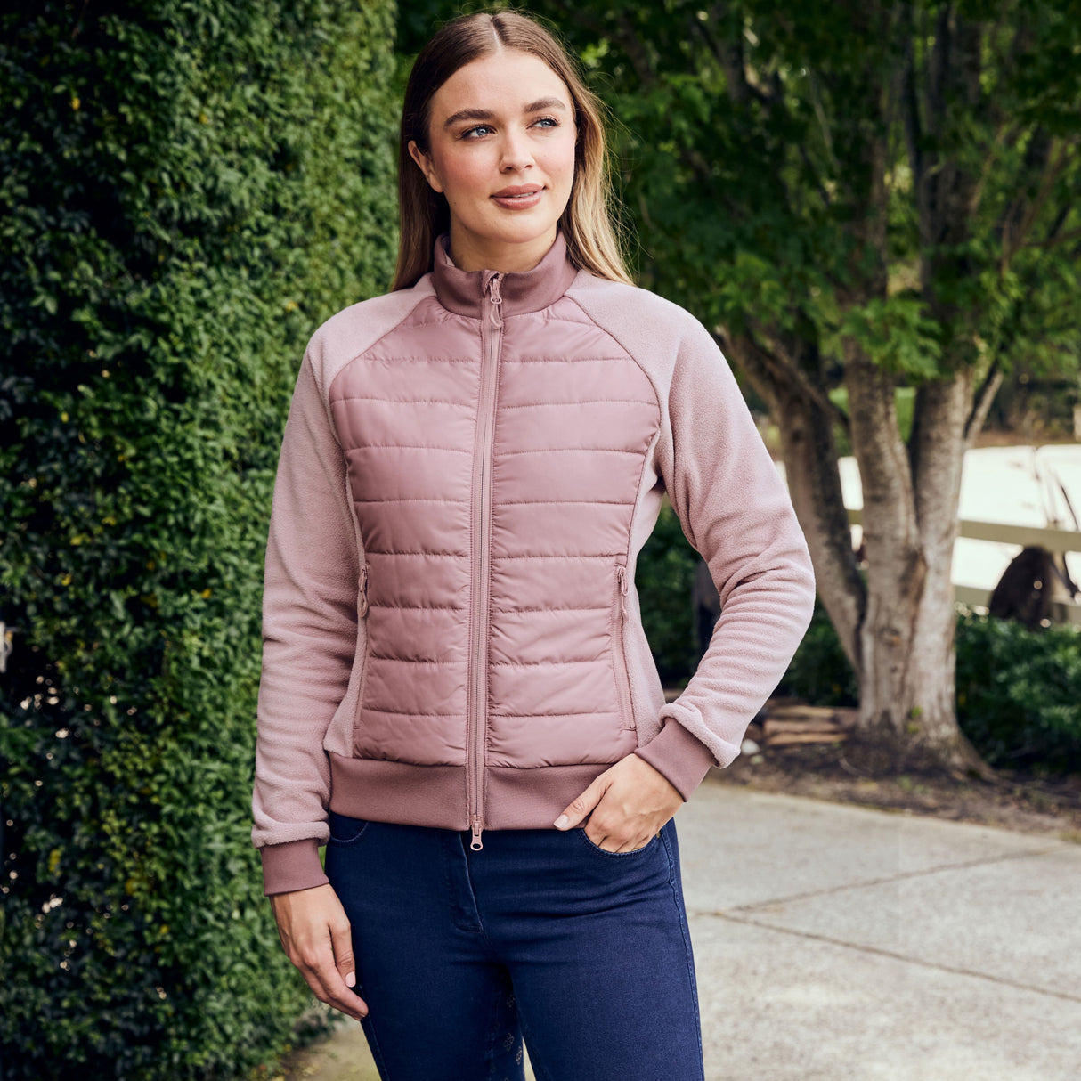Dublin Ladies Insulated Hybrid Jacket #colour_dusty-rose