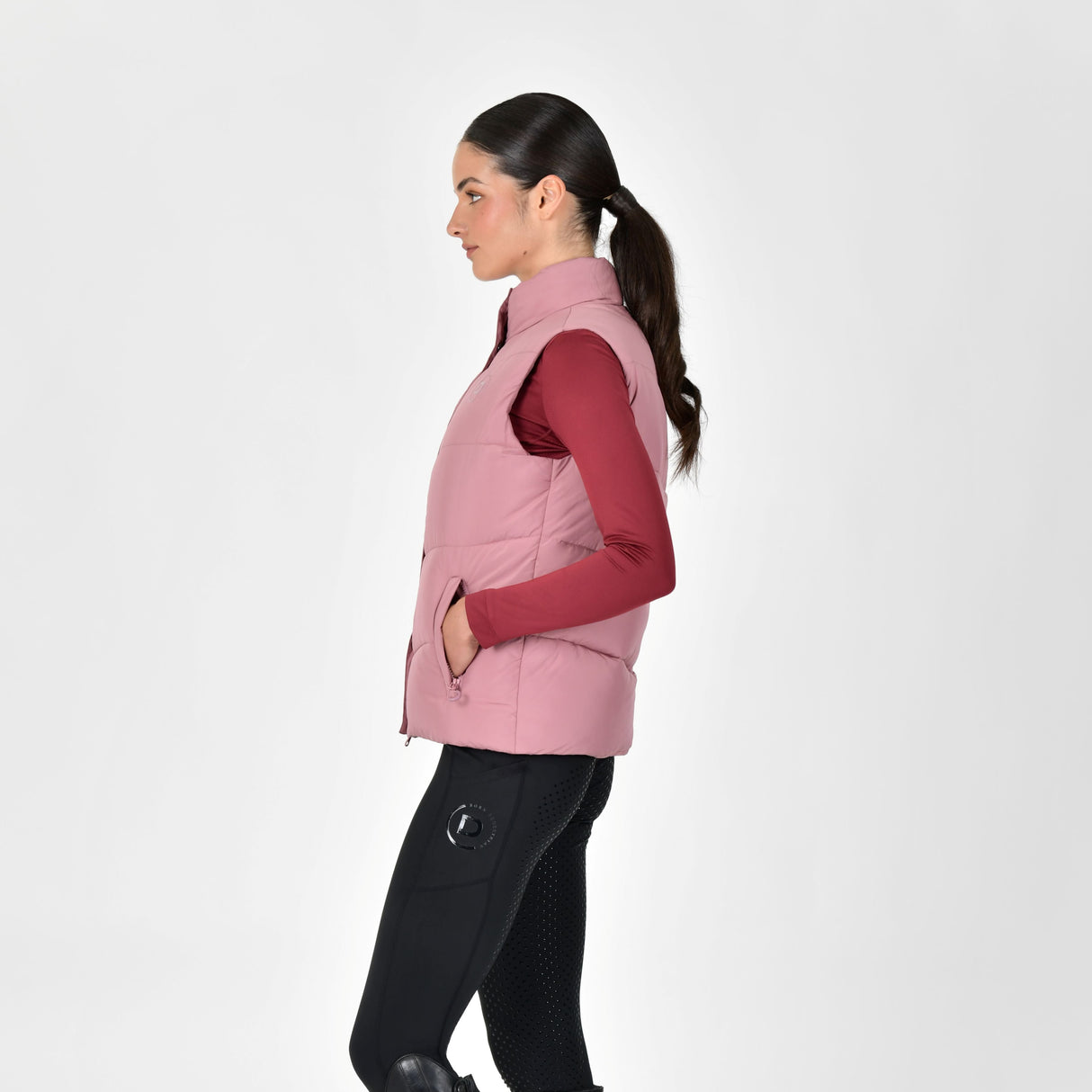 Dublin Ladies Puffer Body Warmer #colour_dusty-rose
