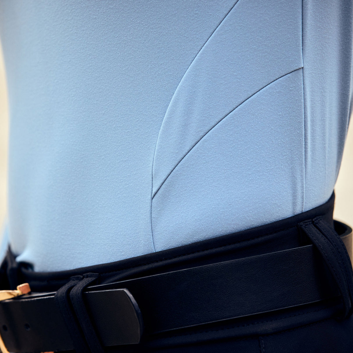 Dublin Ladies Brushed Long Sleeve Riding Top #colour_blue-fog