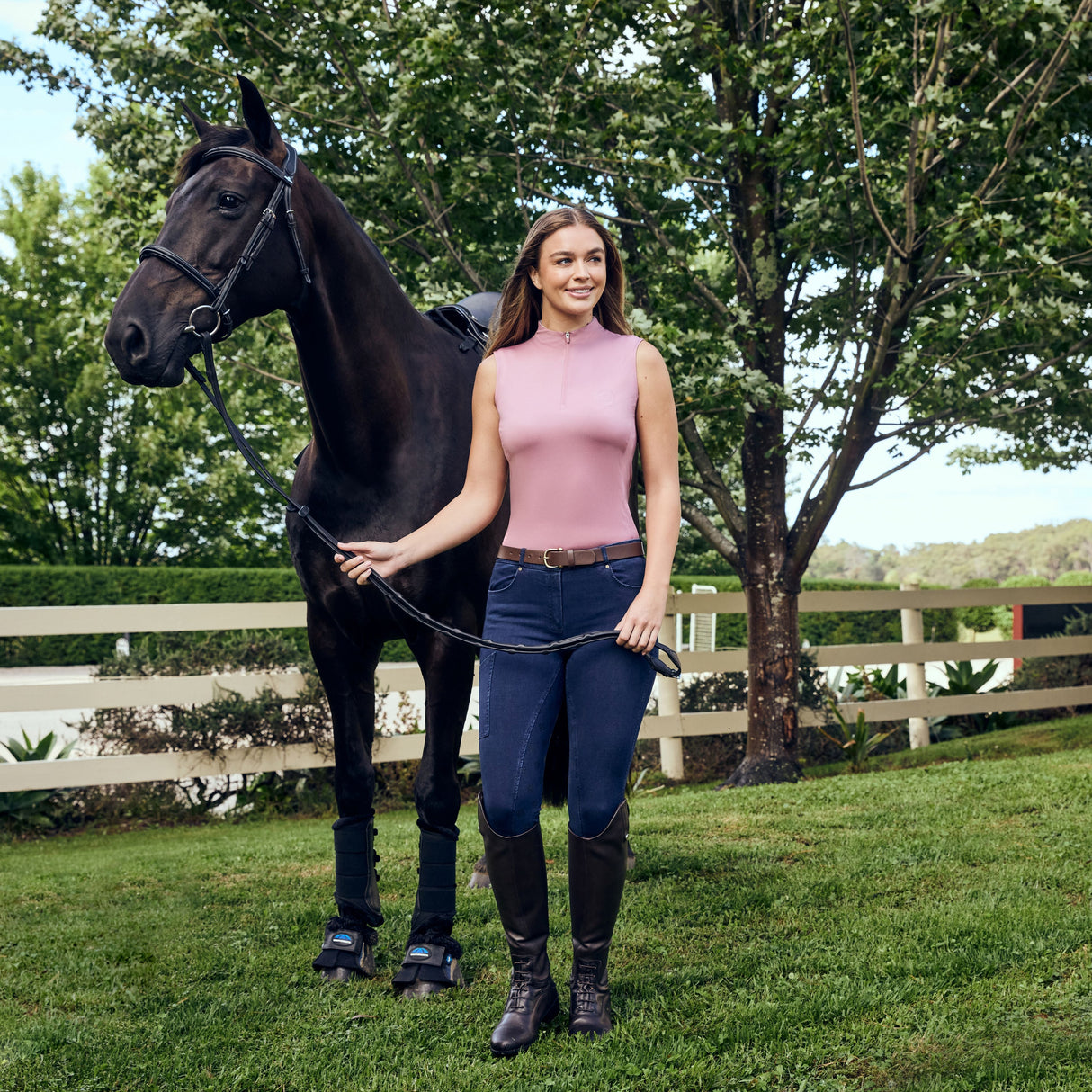 Dublin Ladies Breathable Sleeveless Top #colour_dusty-rose