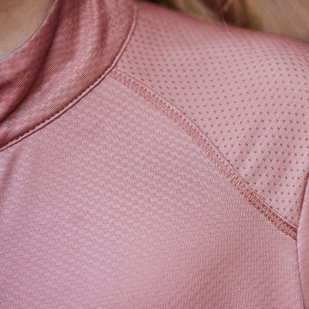 Dublin Children's Breathable Long Sleeve Riding Top #colour_dusty-rose