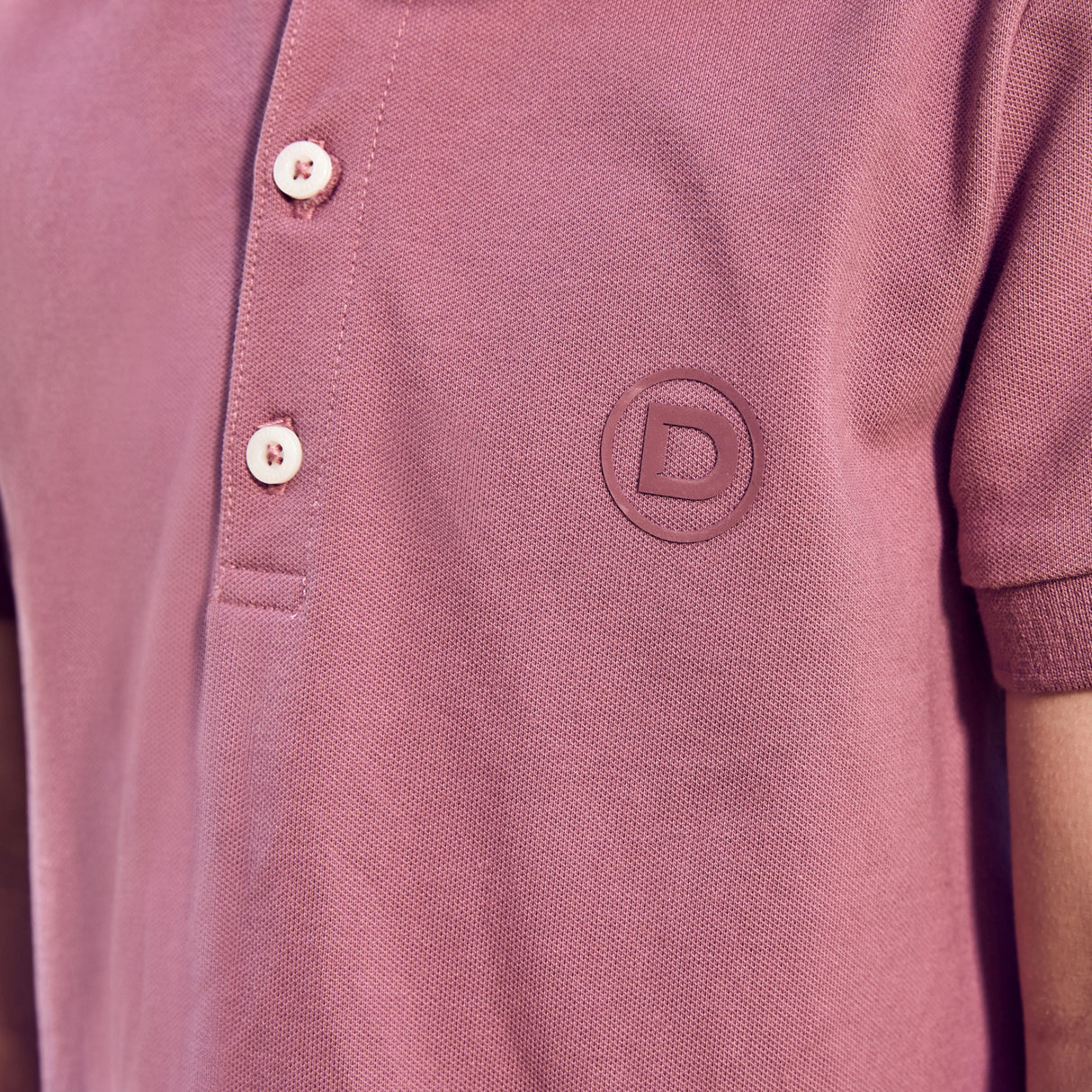 Dublin Children's Cotton Pique Short Sleeve Polo #colour_dusty-rose