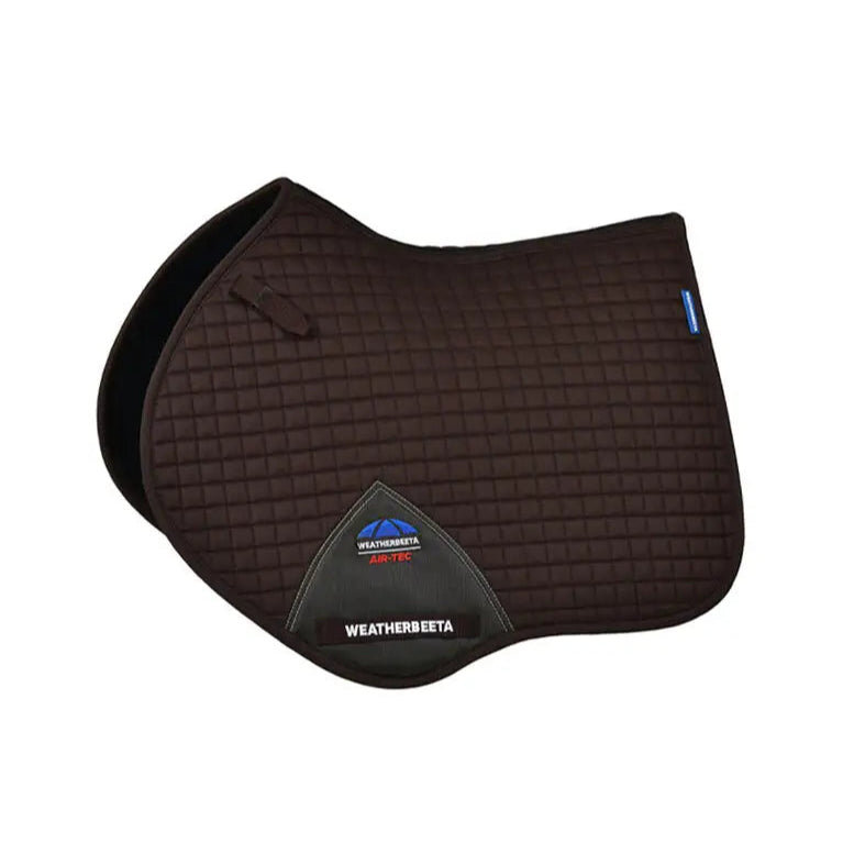 Weatherbeeta Prime Air-Tec Jump Shaped Saddle Pad #colour_chocolate