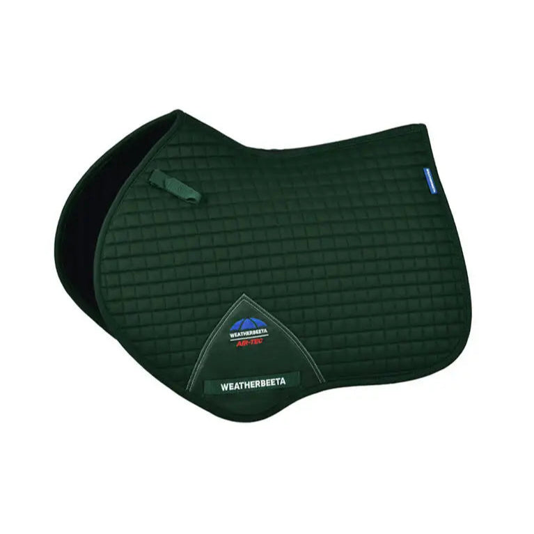 Weatherbeeta Prime Air-Tec Jump Shaped Saddle Pad #colour_forest-green