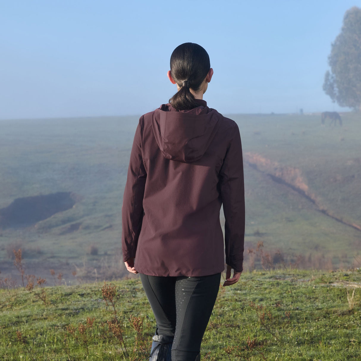 Weatherbeeta Ladies Abrasion Proof Stretch Riding Jacket #colour_mulberry