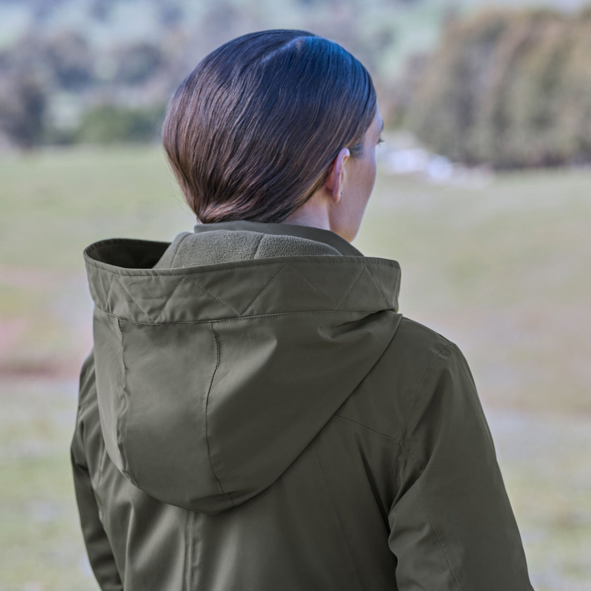 Weatherbeeta Ladies All Purpose Waterproof Longline Equestrian Jacket #colour_midnight-green