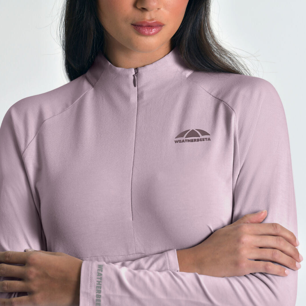 Weatherbeeta Ladies Bamboo Long Sleeve Performance Base Layer #colour_burnished-lilac