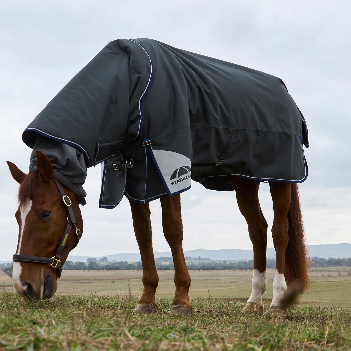 Weatherbeeta Comfitec Ultra 100G Detach-A-Neck Turnout #colour_charcoal