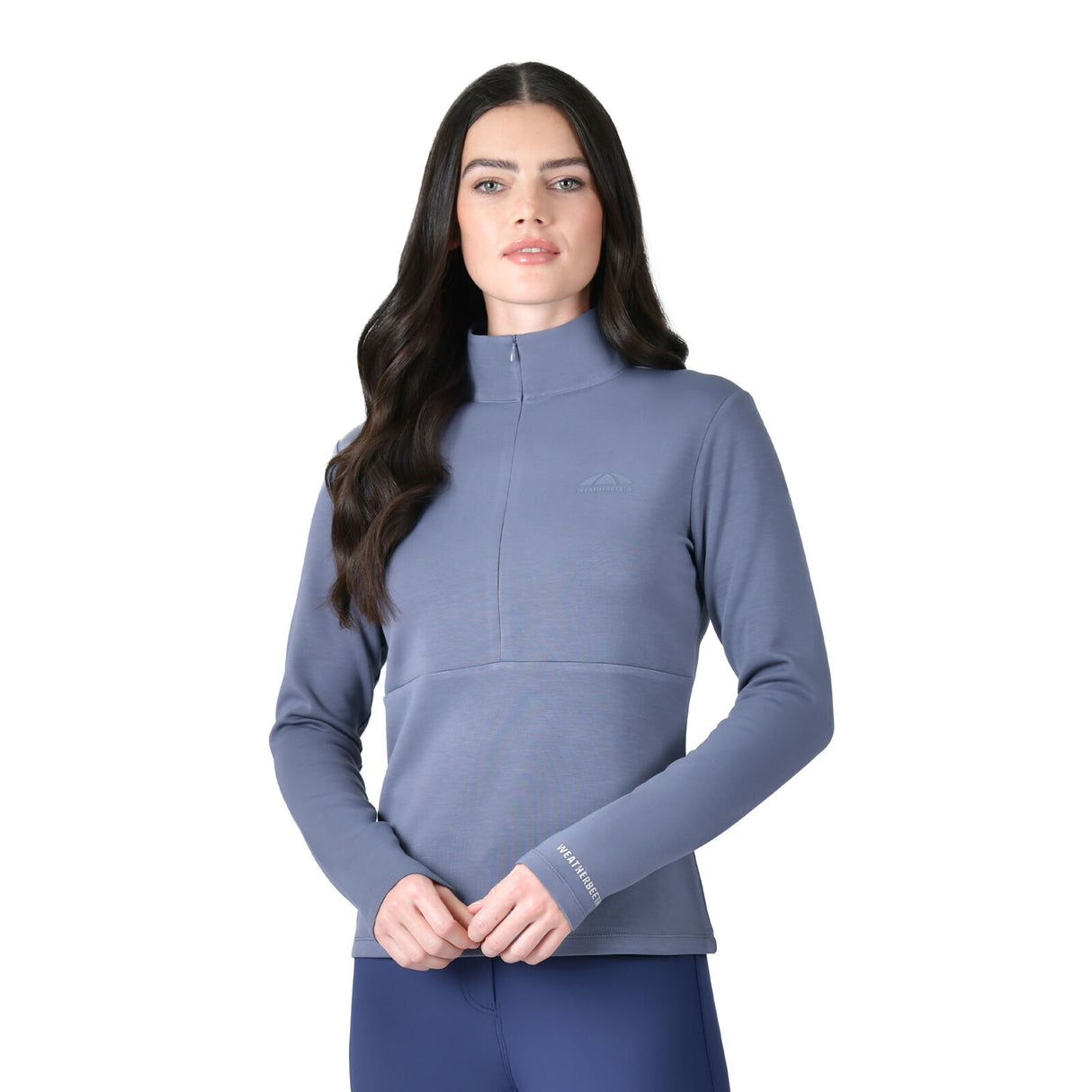 Weatherbeeta Ladies Copper 1/2 Zip Long Sleeve Mid-Layer #colour_skate-blue