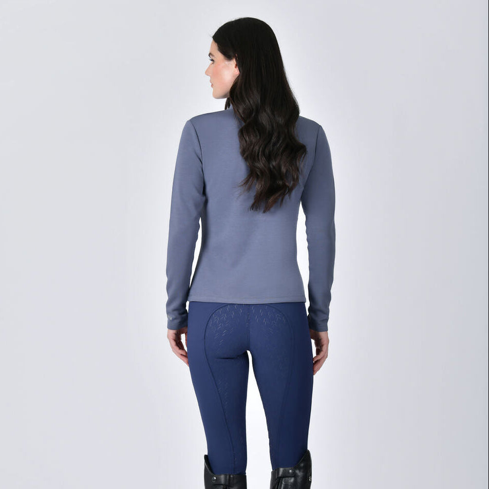 Weatherbeeta Ladies Copper 1/2 Zip Long Sleeve Mid-Layer #colour_skate-blue