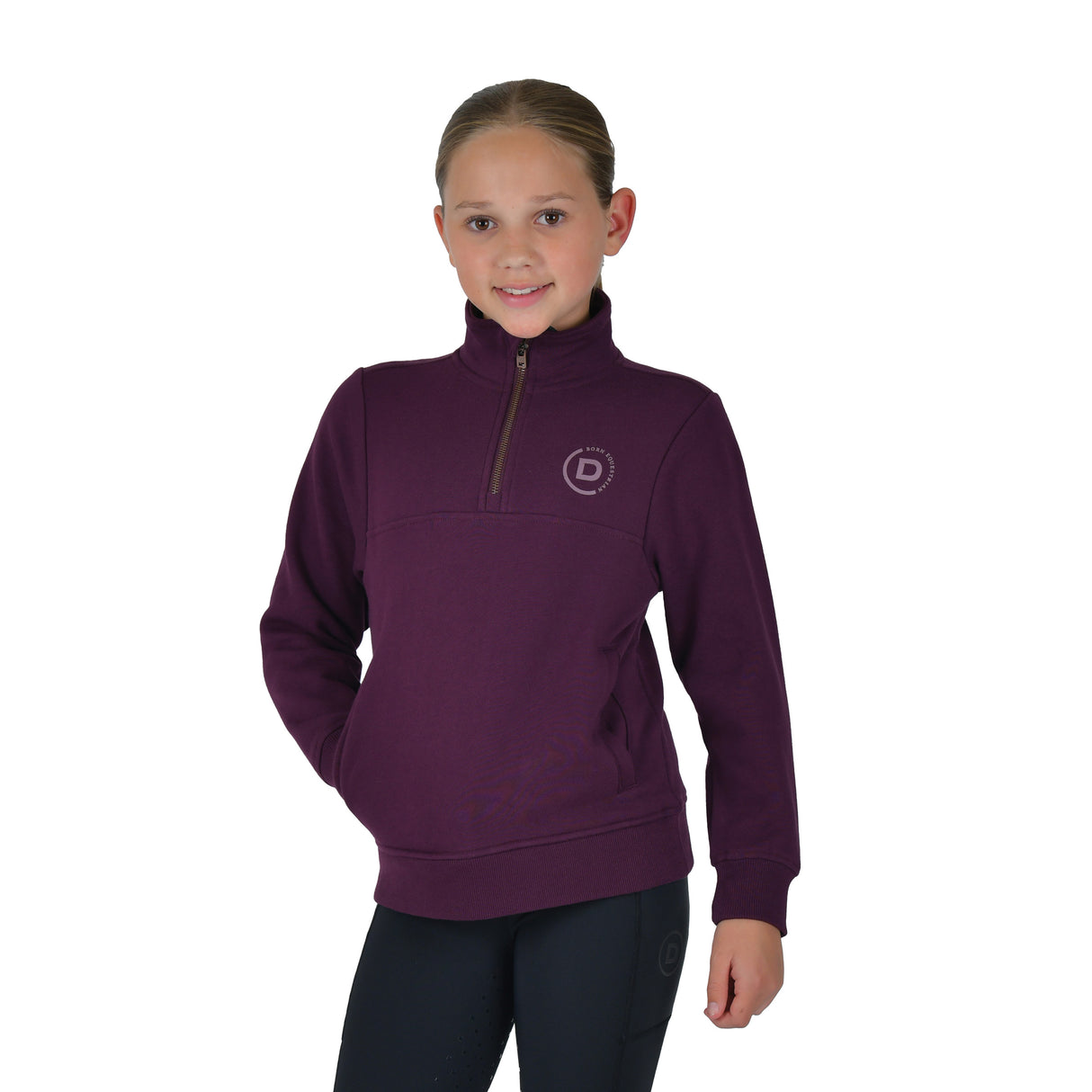 Dublin Children's 1/4 Zip Fleece Pullover #colour_purple-violet