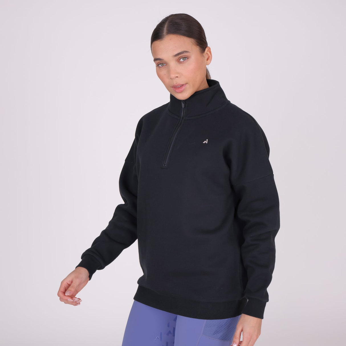 Shires Aubrion React Ladies Half Zip Sweatshirt #colour_shadow