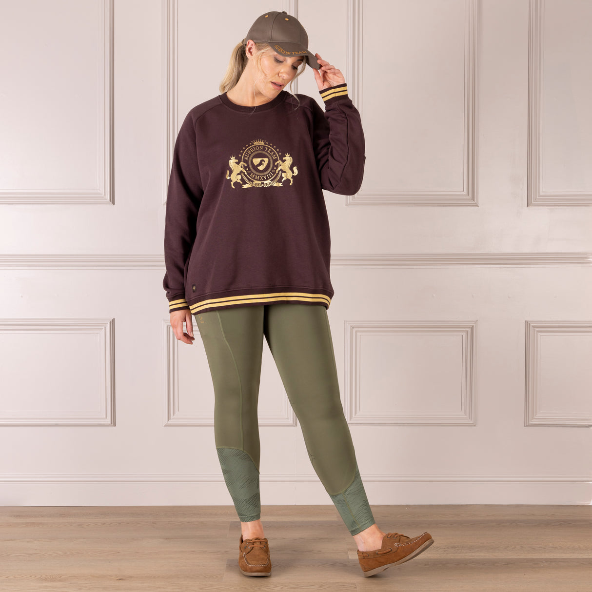 Shires Aubrion Ladies Team Sweatshirt #colour_umber