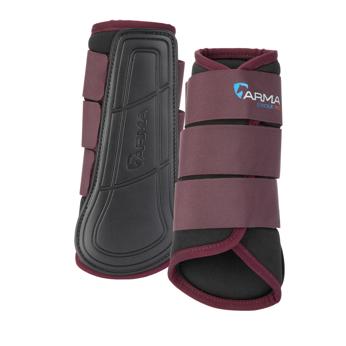Shires ARMA Contour Pro Brushing Boots #colour_black-cherry