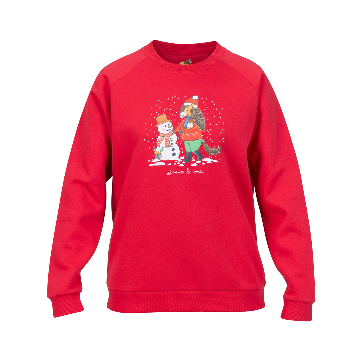 Shires Winnie & Me Adult Festive Sweatshirt #colour_red