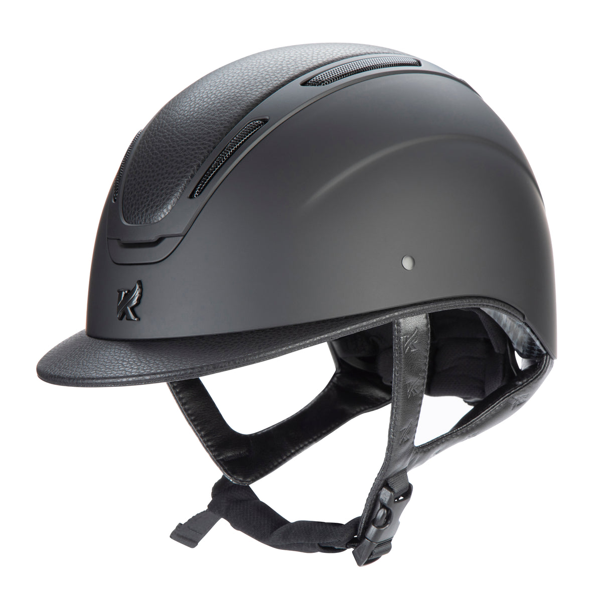 Shires Karben Amity Leather Riding Hat #colour_black