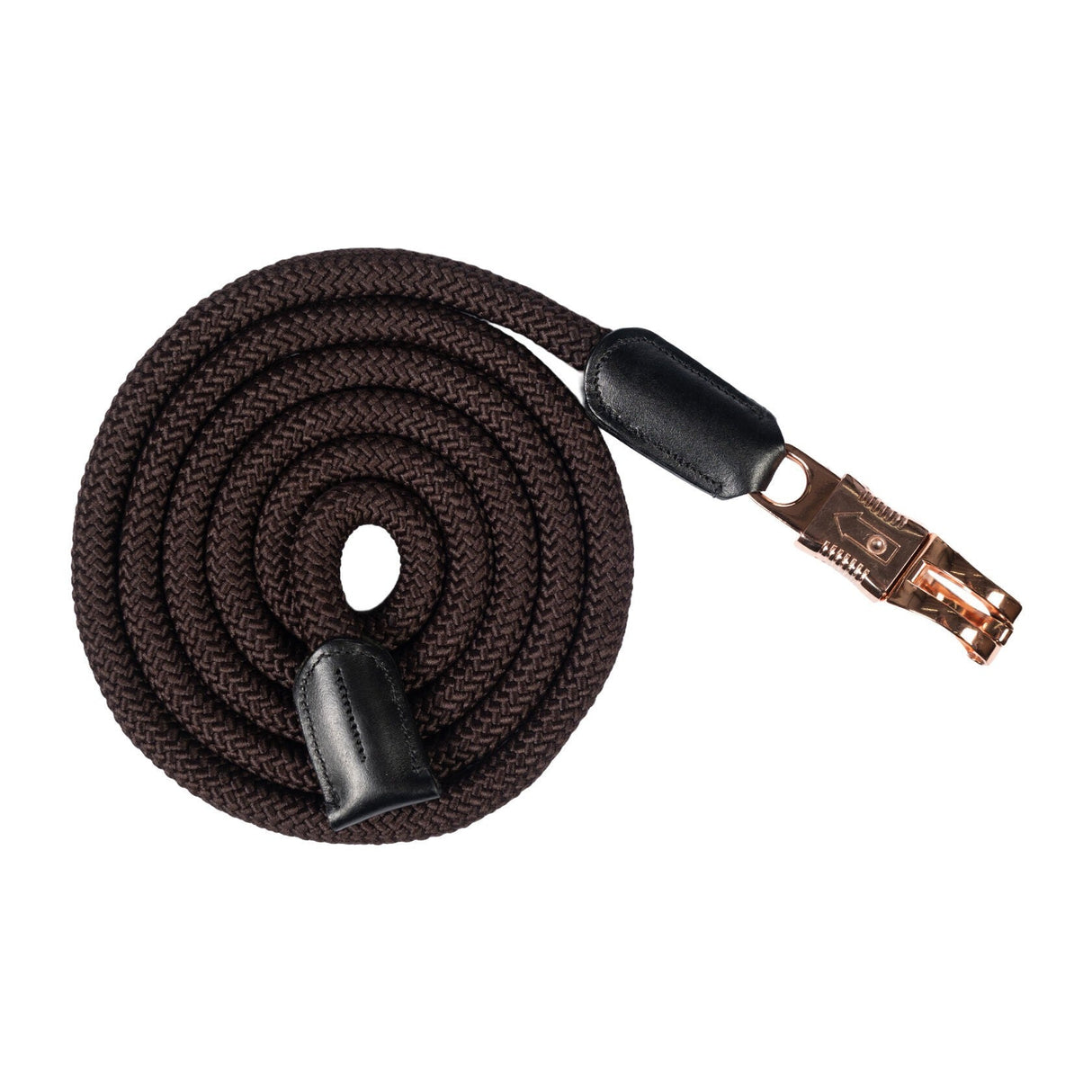 HKM Panic Hook Lead Rope -Rosegold Glamour- #colour_brown-rose-gold