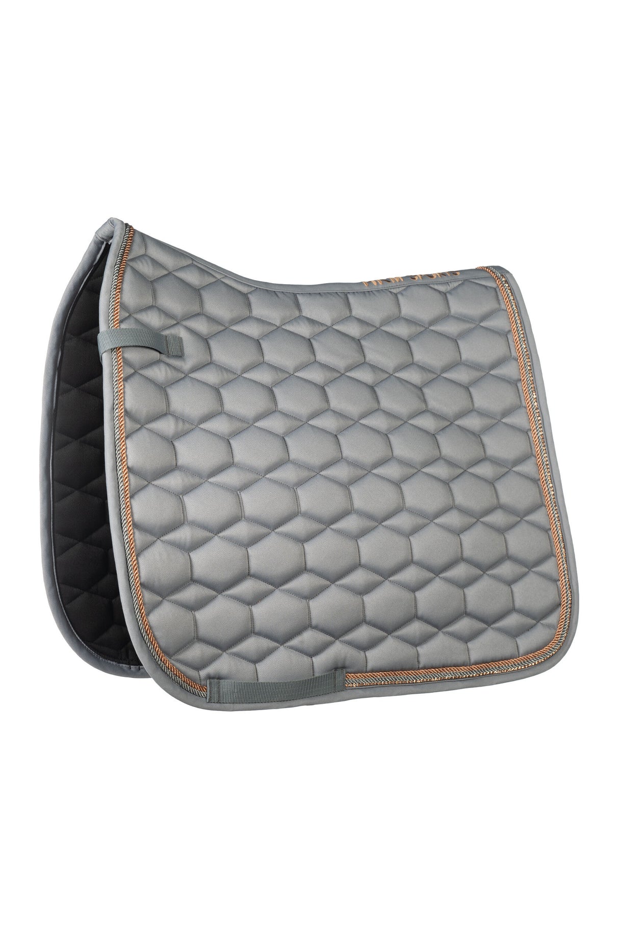 HKM Saddle Cloth -Rosegold Glamour- Style #colour_grey-rose-gold