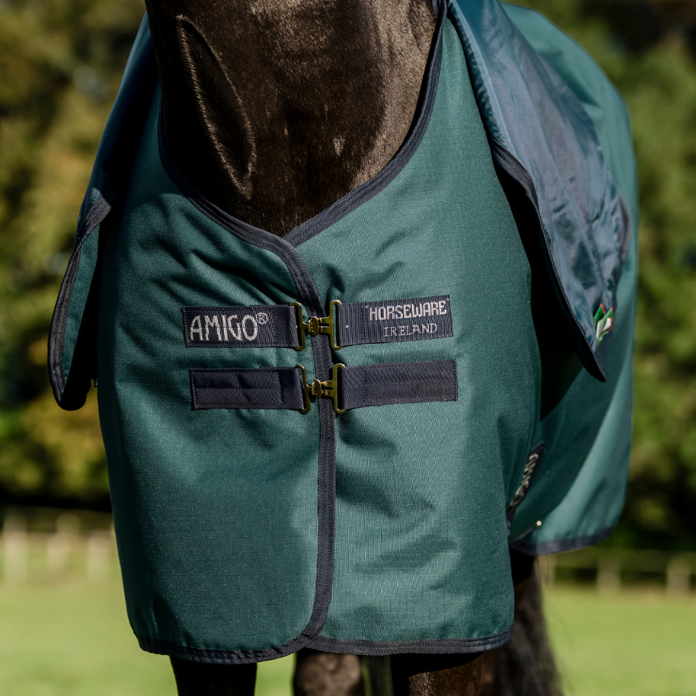 Horseware Ireland Amigo Ripstop 900 Plus 0g #colour_dynasty-green-navy-silver