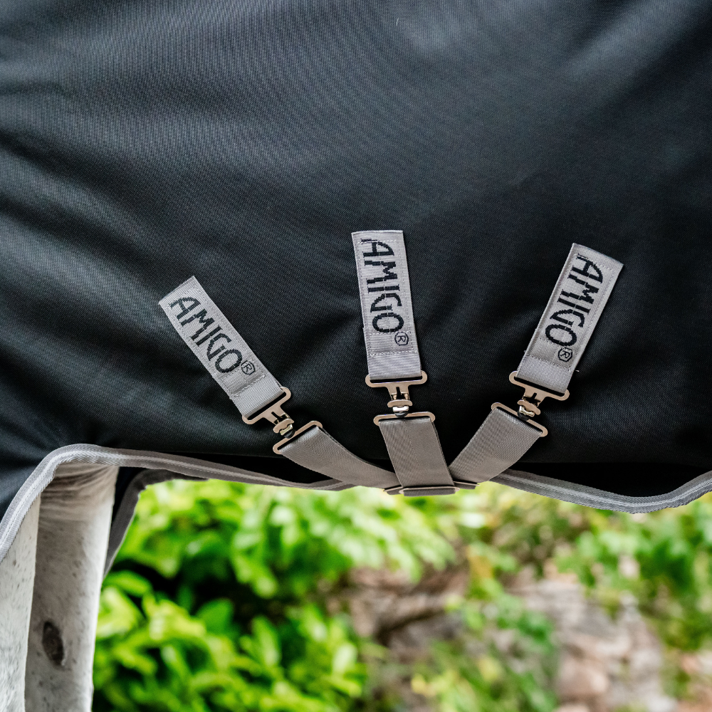 Horseware Ireland Amigo 1200D 250g Turnout Rug #colour_black-titanium-grey-silver