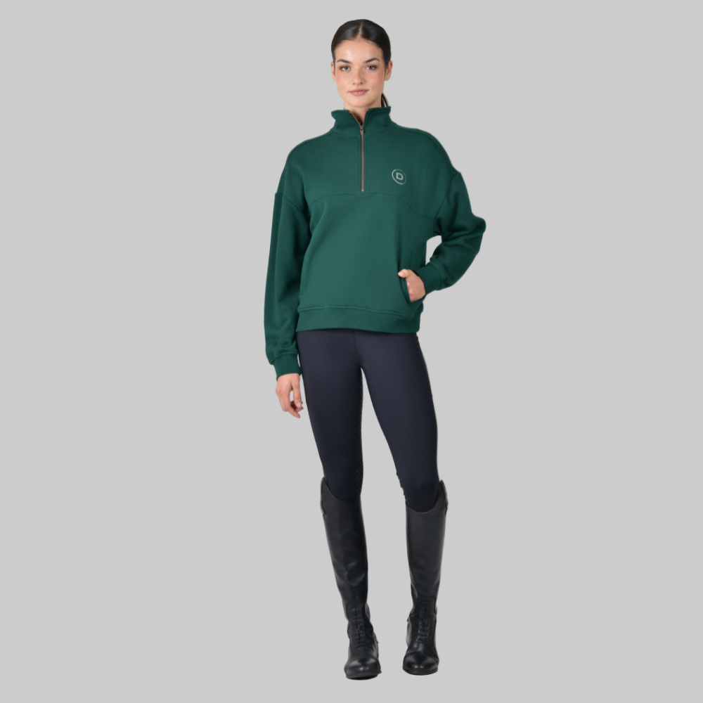 Dublin Ladies 1/4 Zip Fleece Pullover #colour_dark-emerald-green