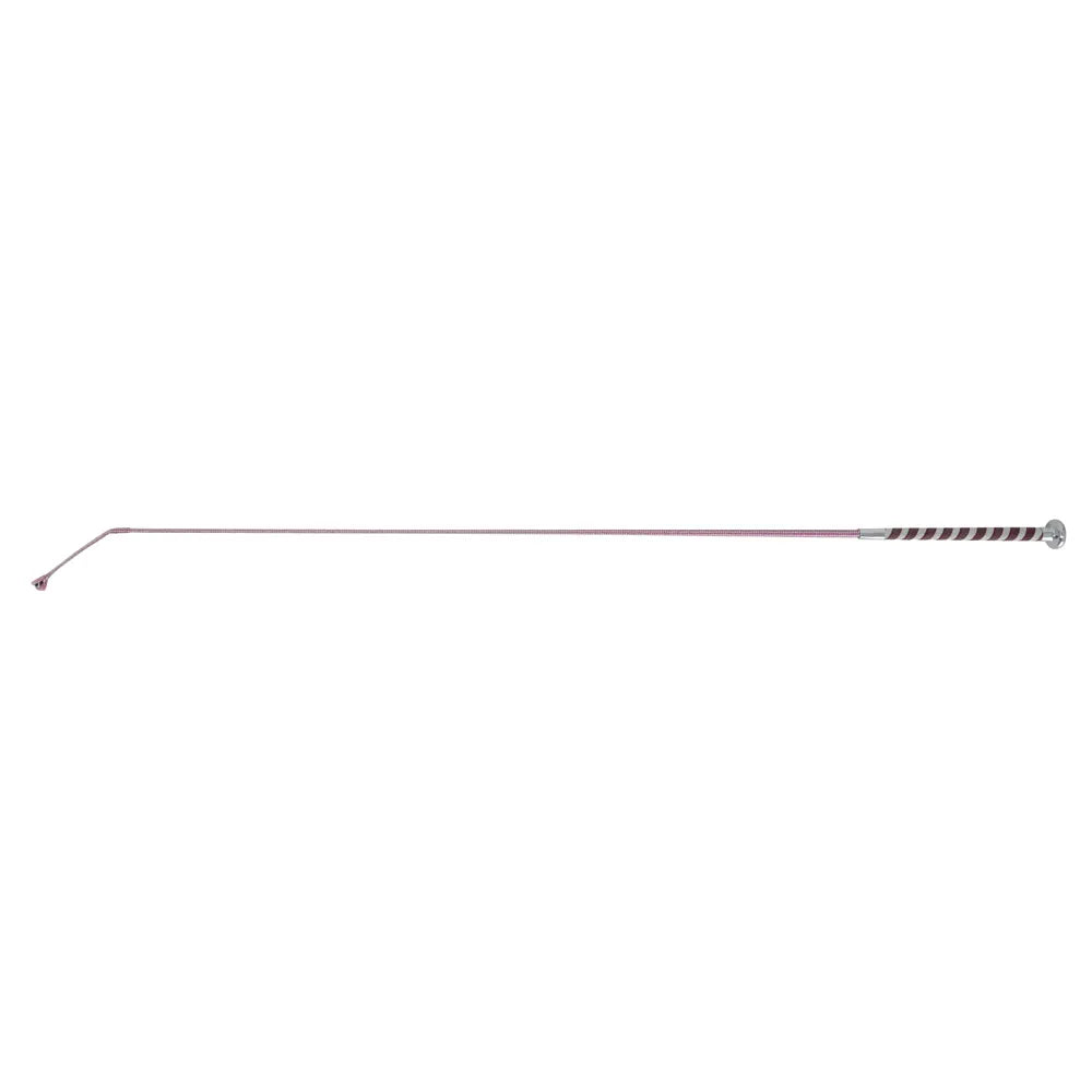 HySCHOOL Pirouette Schooling Whip #colour_silver-glitter-burgundy